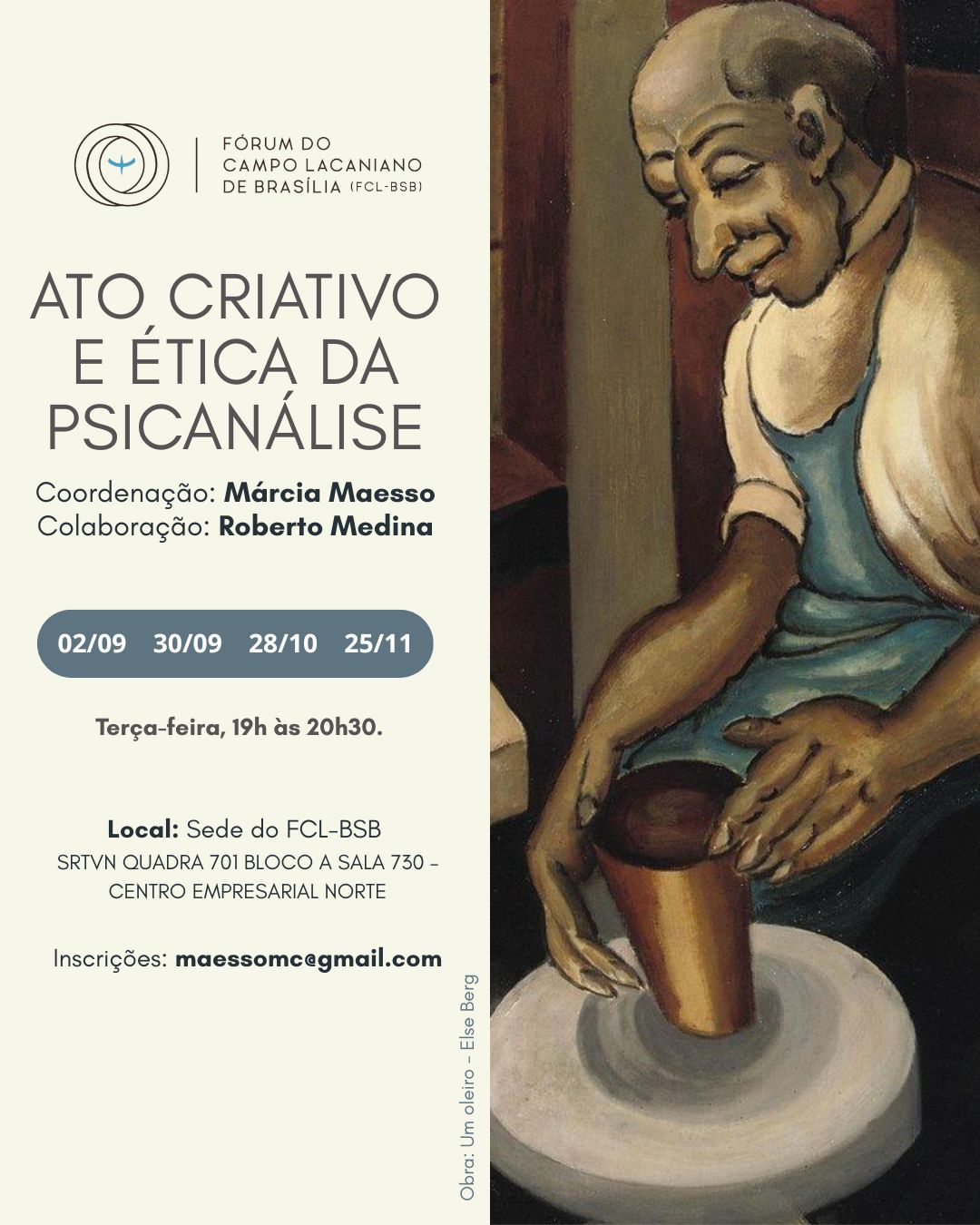 Seminário – Ato Criativo e Ética da Psicanálise