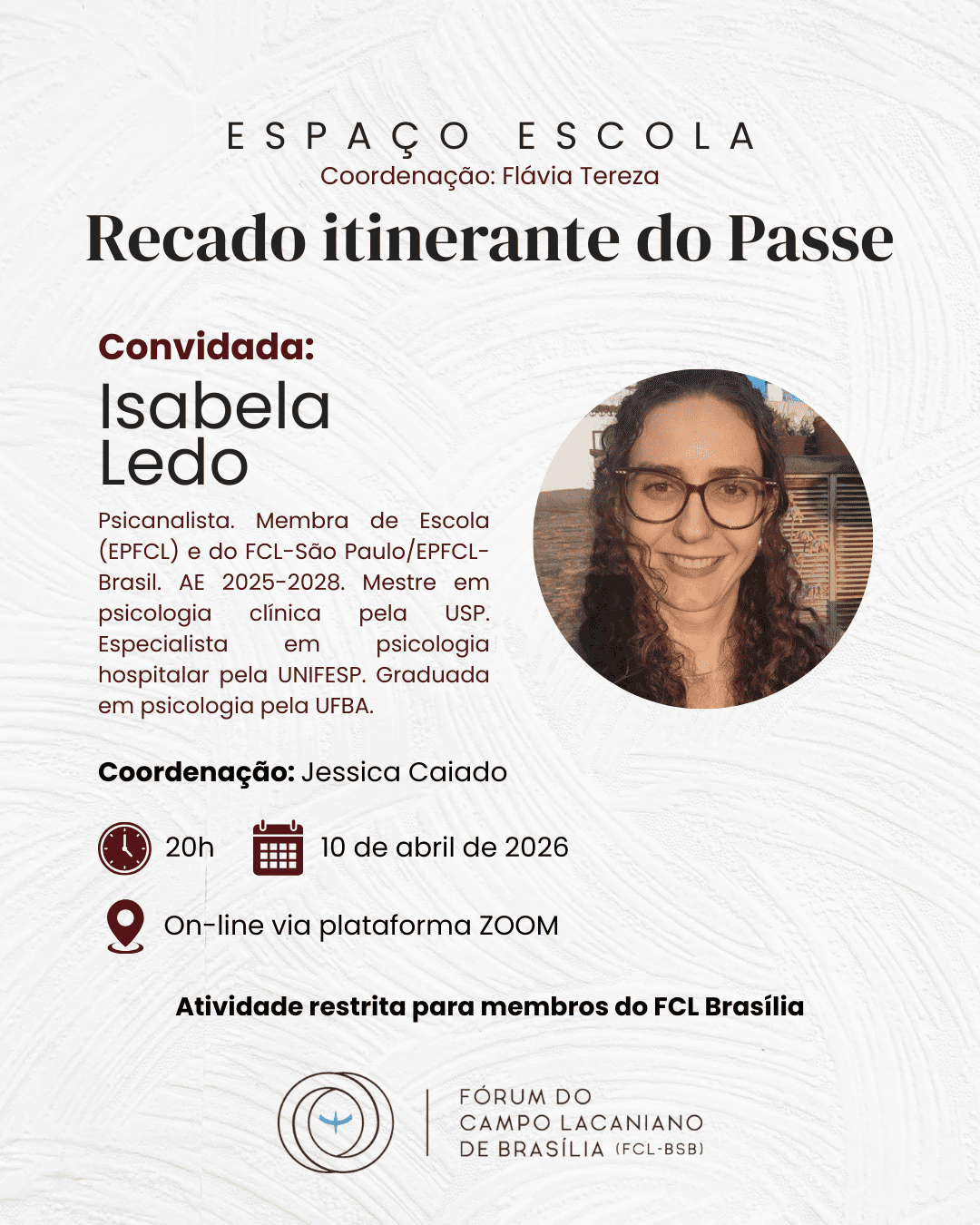 Espaço Escola: Recado Itinerante do Passe