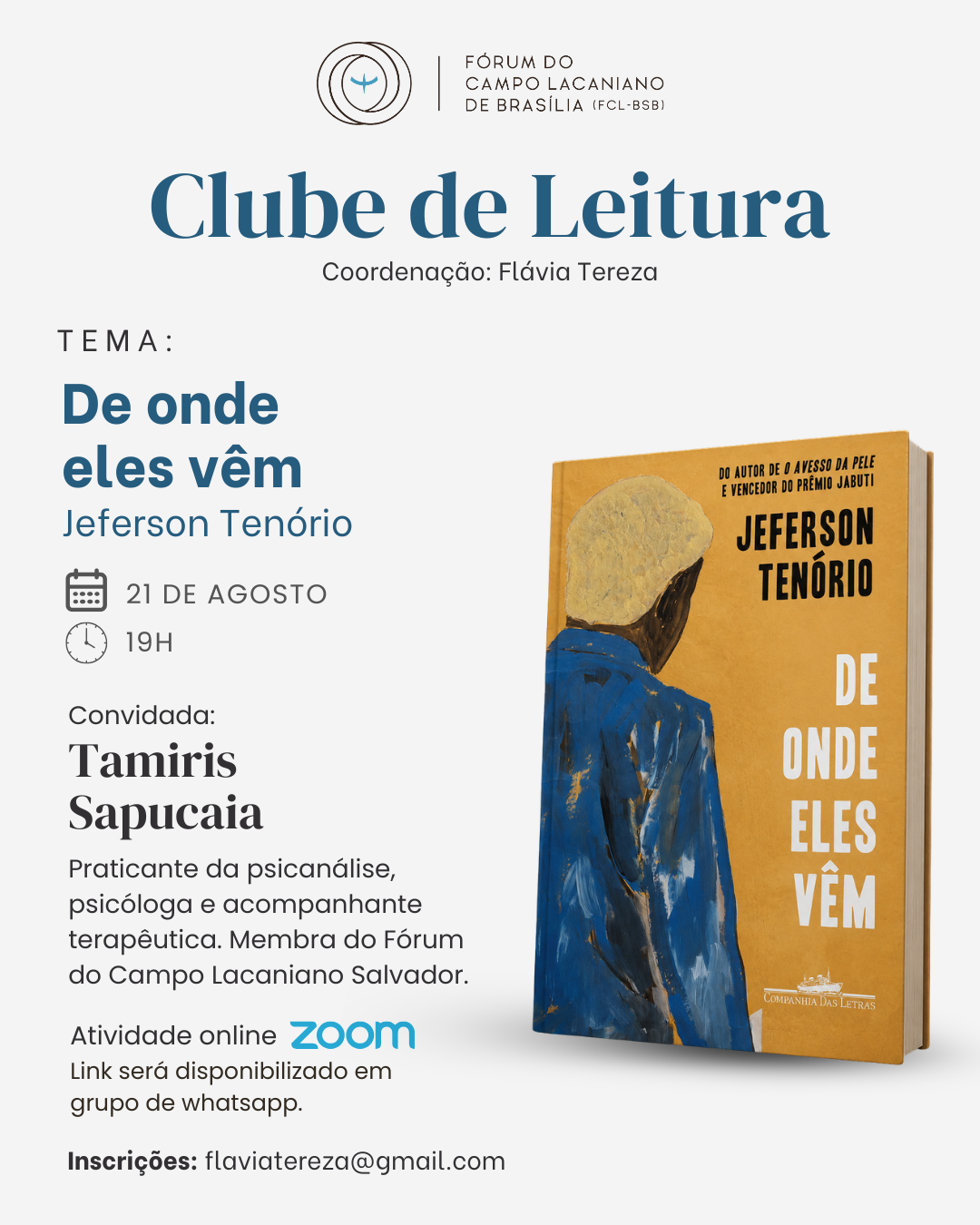 Clube de Leitura – De onde eles vêm, Jeferson Tenório