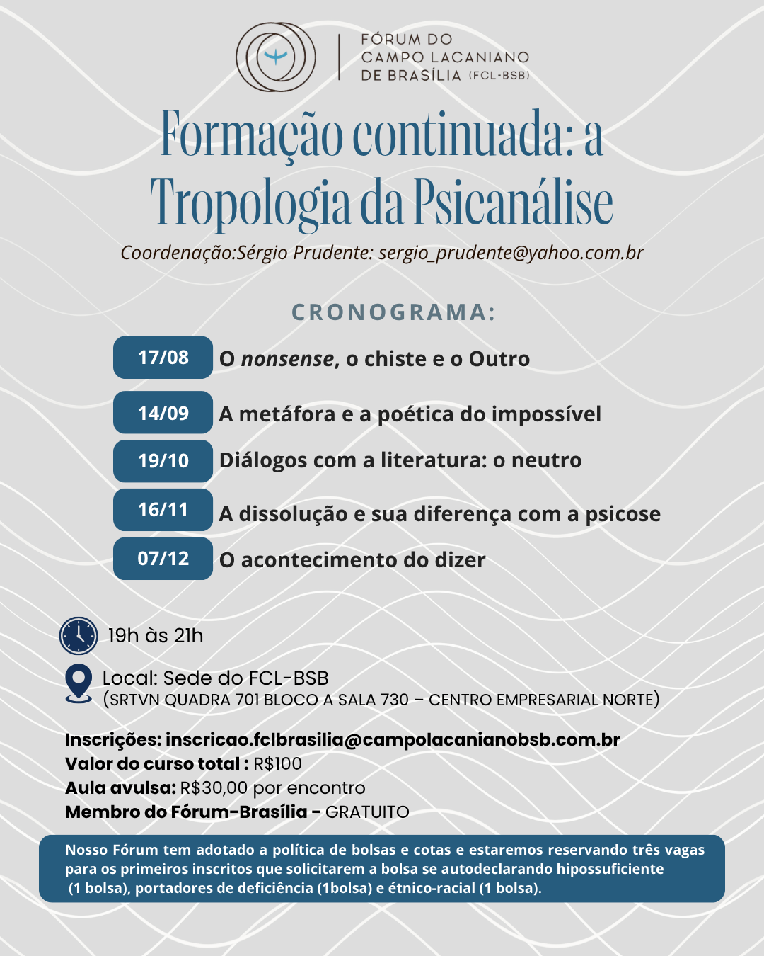 Formação continuada: a Tropologia da Psicanálise